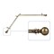 Hermosa Home Jordy 13 by 16" Corner Window Curtain Rod - Antique Brass